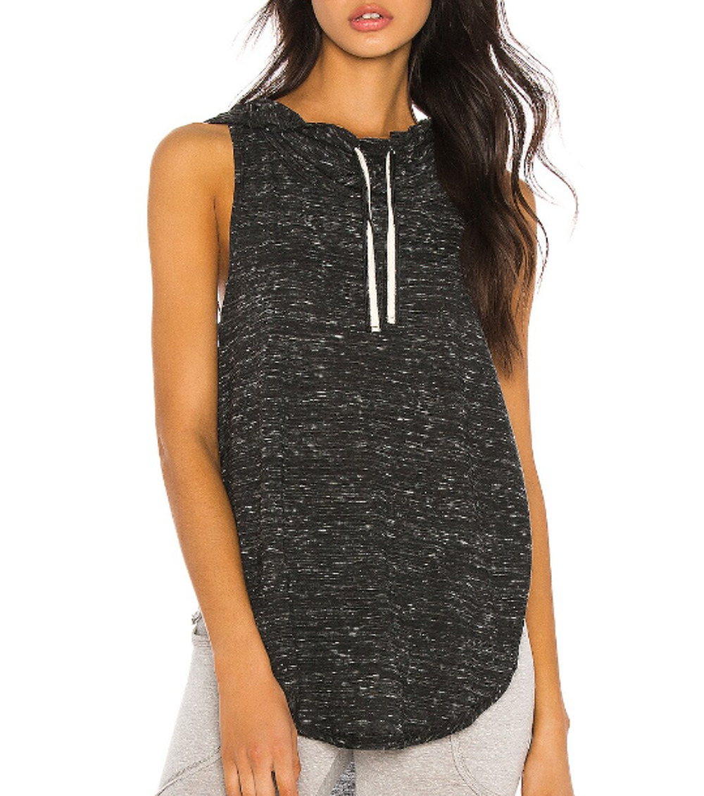Free People Movement Heather Gray Splitting Energy Sleeves Hoodie Size Small